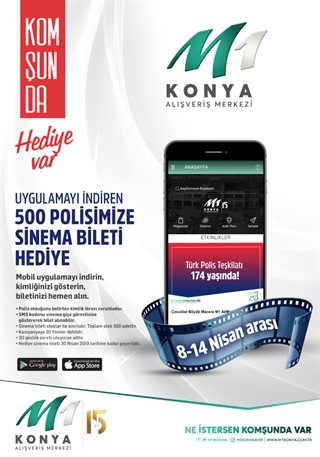 M1 KONYA,POLİS HAFTASI ,SİNEMA BİLETİ